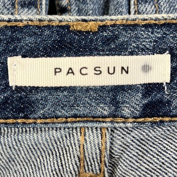 PacSun Button Fly Jeans Womens Size 24 Waist Ultra High Rise Slim Distressed - Picture 9 of 13